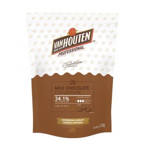 Van Houten Milk Chocolate Couverture 34.1% 1.5Kg
