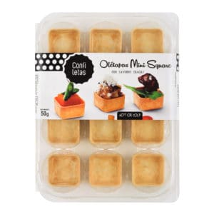 Confiletas Mini Savoury Square Pastry Cases x 12
