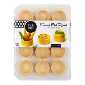 Confiletas Mini Savoury Round Pastry Cases x 12