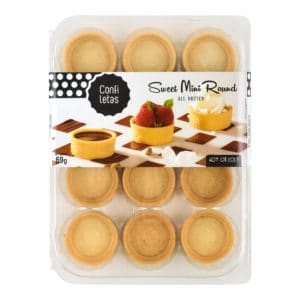 Confiletas Mini Sweet Round Pastry Cases x 12