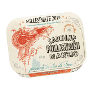 Pollastrini Sardines Vintage Millesime in Chilli Olive Oil 100g