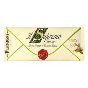 Flamigni Supremo Crunchy Pistachio Covered In White Chocolate Nougat 150g