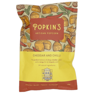 Popkin's Artisan Cheddar & Chilli Popcorn 48g