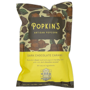 Popkin's Artisan Dark Chocolate Caramel Popcorn 120g