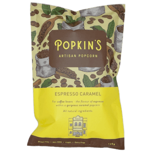 Popkin's Artisan Espresso Caramel Popcorn 120g